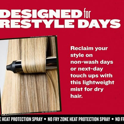 Bed Head by TIGI No Fry Zone Dry Heat Protectant Mist – 450°F Thermal Protection, 72-Hour Humidity Shield & Anti-Static Restyling Spray, 4.5 oz