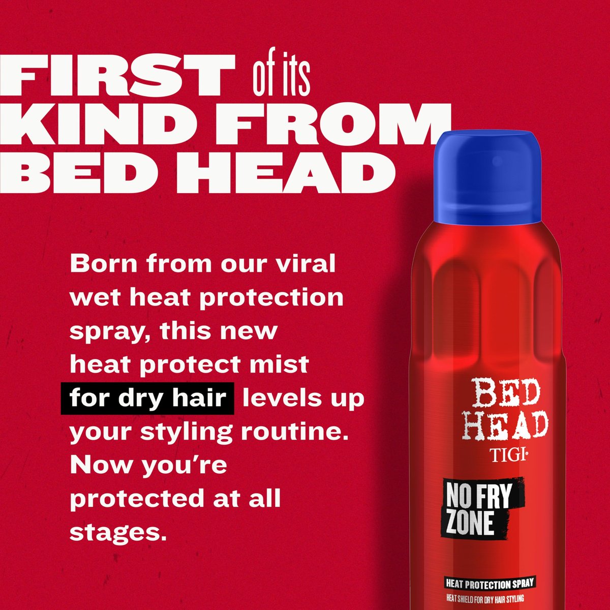 Bed Head by TIGI No Fry Zone Dry Heat Protectant Mist – 450°F Thermal Protection, 72-Hour Humidity Shield & Anti-Static Restyling Spray, 4.5 oz - görsel 5