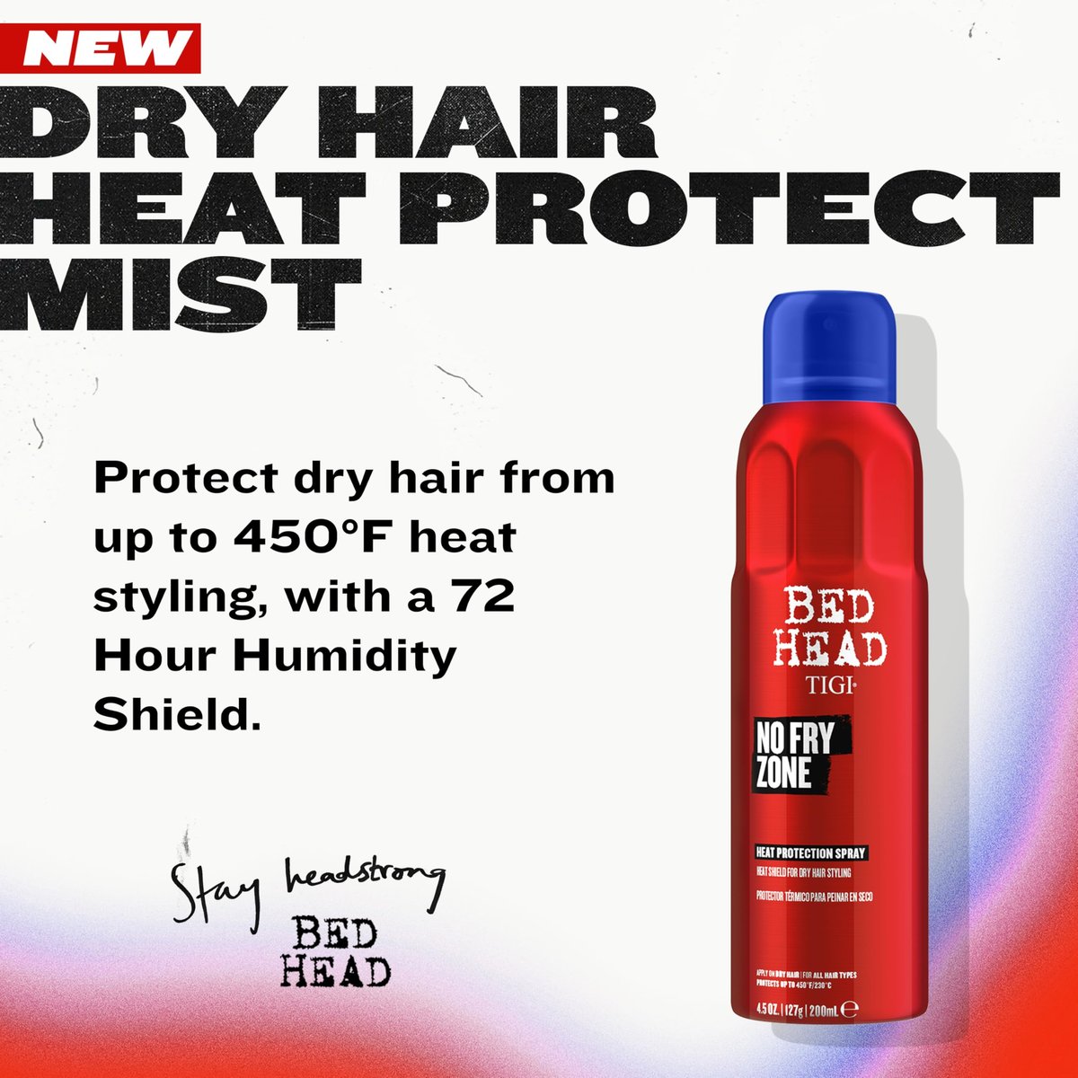 Bed Head by TIGI No Fry Zone Dry Heat Protectant Mist – 450°F Thermal Protection, 72-Hour Humidity Shield & Anti-Static Restyling Spray, 4.5 oz - görsel 3