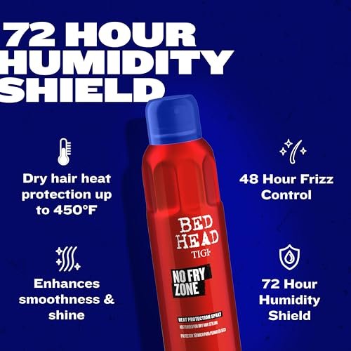 Bed Head by TIGI No Fry Zone Dry Heat Protectant Mist – 450°F Thermal Protection, 72-Hour Humidity Shield & Anti-Static Restyling Spray, 4.5 oz - görsel 10