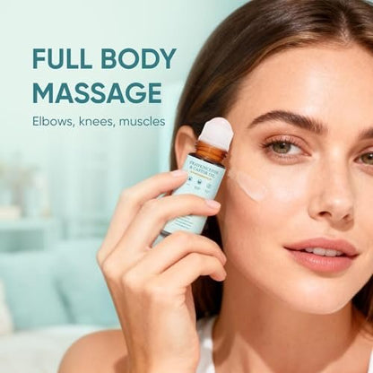 EHAUTO Frankincense and Castor Oil Rose Roller – Cold-Pressed Castor Oil Roll-On with Removable Rose | Firms Smooths Skin, Suitable for Face, Neck, Abdomen, 50ML/1.7OZ Avelisse