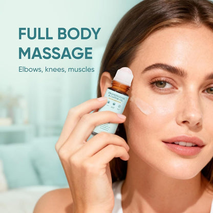 EHAUTO Frankincense and Castor Oil Rose Roller – Cold-Pressed Castor Oil Roll-On with Removable Rose | Firms Smooths Skin, Suitable for Face, Neck, Abdomen, 50ML/1.7OZ Avelisse