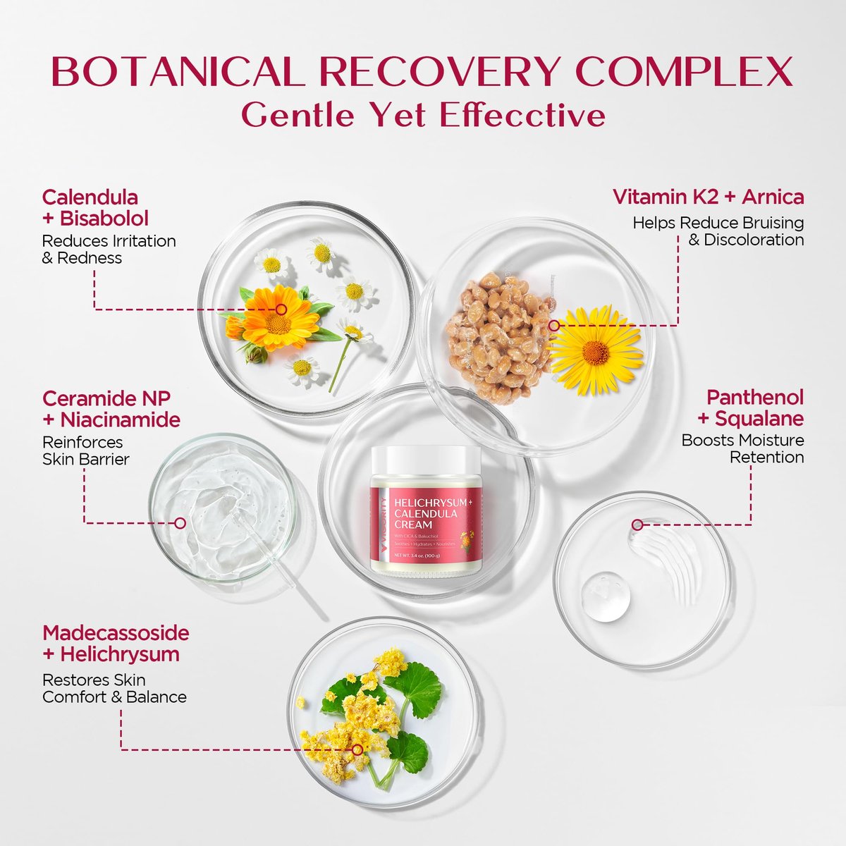 Vigority Calendula Cream – Soothes Mature, Thin & Fragile Skin with Helichrysum, Bakuchiol & CICA – Hydrates, Nourishes & Strengthens Skin Barrier – Non-greasy, Fragrance Free, 3.4 oz Avelisse