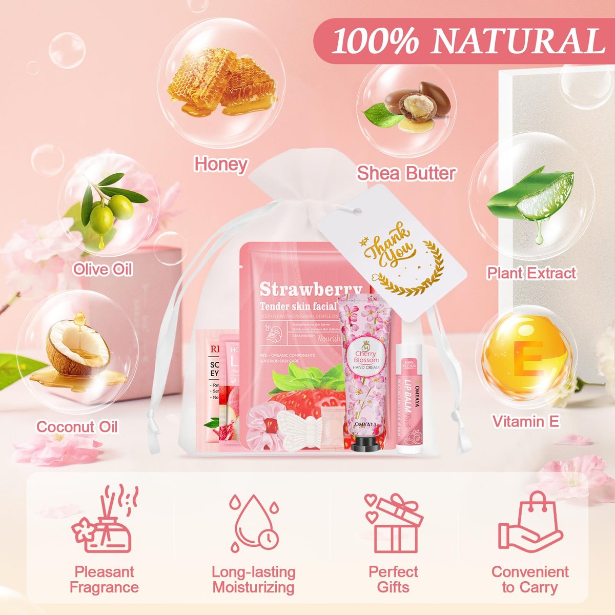 100 Pcs Spa Party Favors for Women – Bulk Facial Mask, Hand Cream, Lip Balms, Under Eye Patches & Lip Mask – Ultimate Spa Sleepover Party Supplies & Mother's Day Gift Avelisse