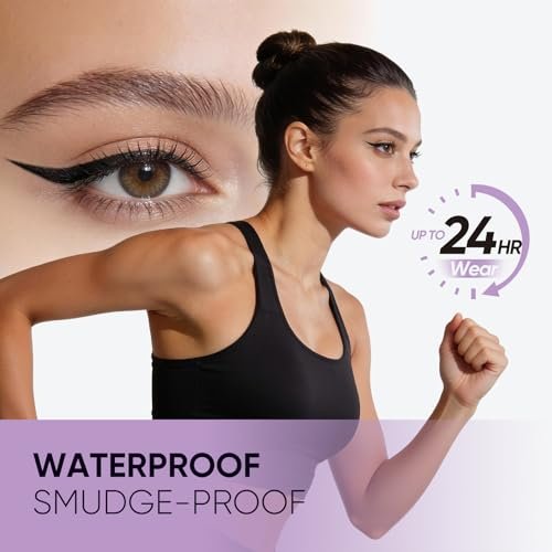 2CHILL 2-Pack Rotating Eyeliner Stamp Pen - Dual-Ended Winged Eyeliner Stamp, Cat Eye Tool, Waterproof & Smudge-Proof, Long-Lasting Matte Finish Liquid Eyeliner for Beginners, Black & Brown - görsel 14