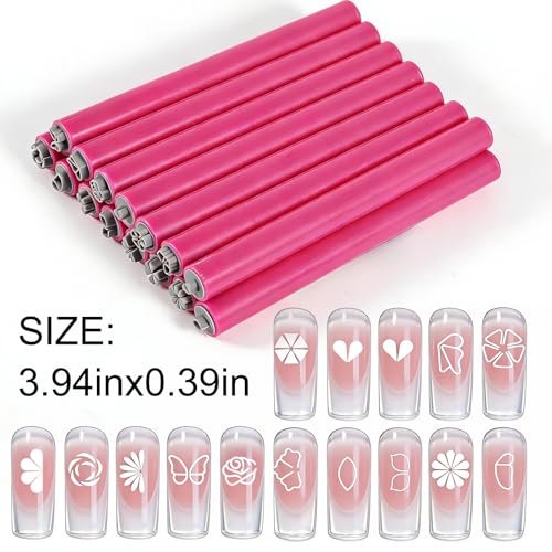 YECIRALA 15-Piece Nail Art Stamping Pen Set - Butterfly, Heart, Flower Patterns for DIY Manicure Design - görsel 4