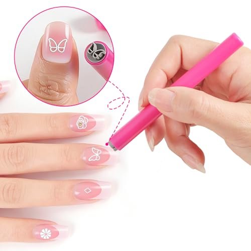 YECIRALA 15-Piece Nail Art Stamping Pen Set - Butterfly, Heart, Flower Patterns for DIY Manicure Design - görsel 10
