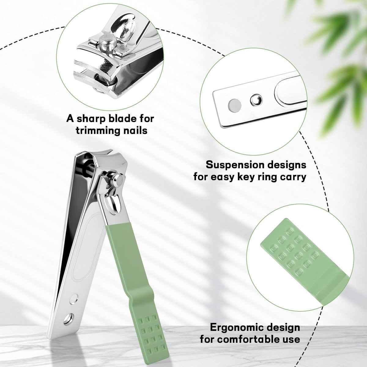 10-in-1 Manicure Set Gift for Women Men, Easter Basket Stuffers for Teens Boys, Matcha Green Travel Pedicure Kit with Nail Clippers & Grooming Tools Avelisse
