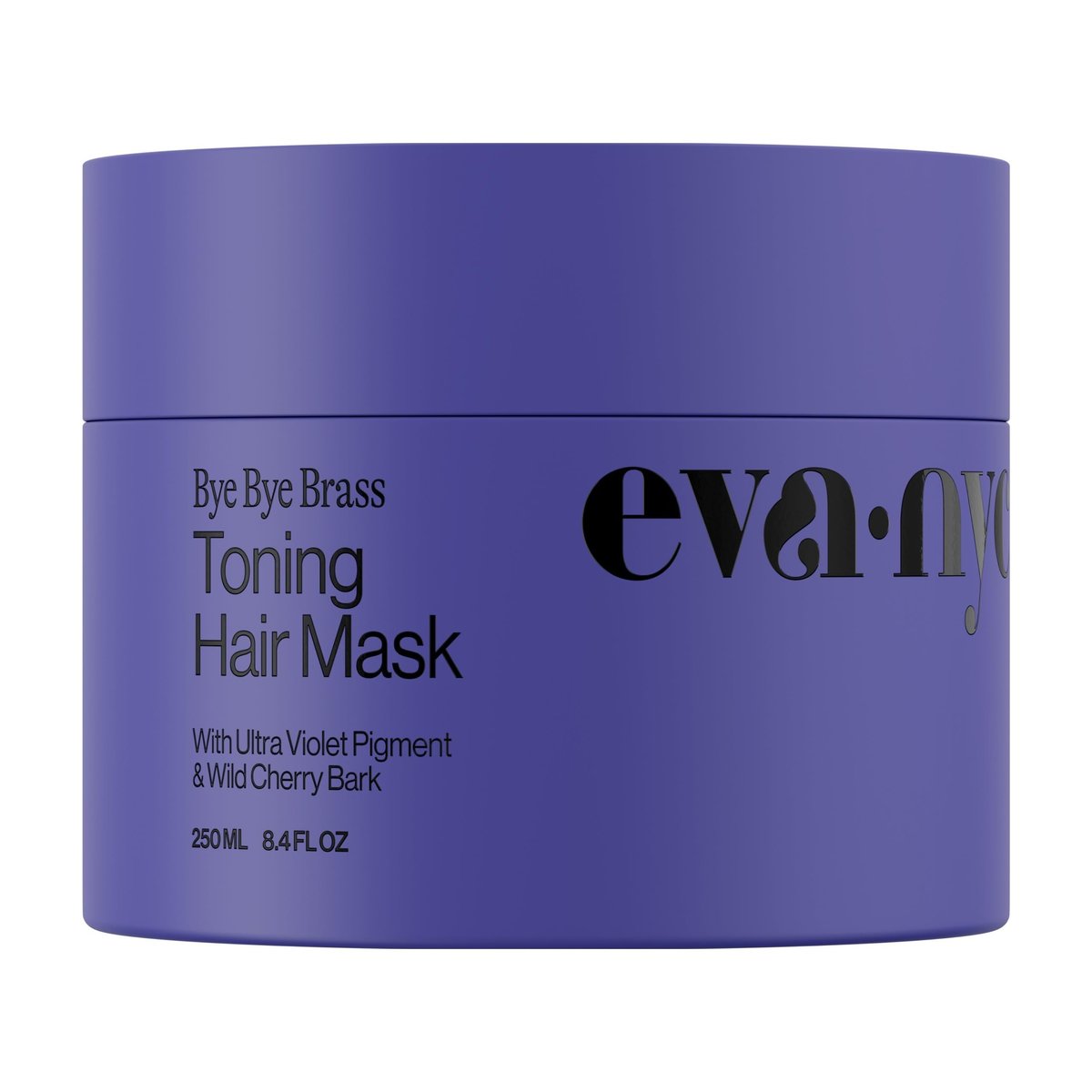 Eva NYC Toning Hair Mask - Anti-Brass Purple Mask for Blonde, Gray & Lightened Hair - UV Pigment & Wild Cherry Bark - Ginger Rose Scent - 8.4 oz Avelisse