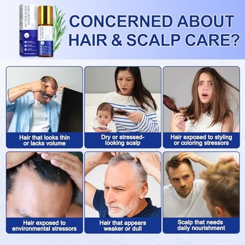 Hair Growth Serum Roll On with 3% Rosemary, 3% Redensyl, 2% Anagain - Nourish Hair Follicles & Support Scalp Health - 30ml - görsel 6