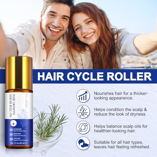 Hair Growth Serum Roll On with 3% Rosemary, 3% Redensyl, 2% Anagain - Nourish Hair Follicles & Support Scalp Health - 30ml - görsel 10