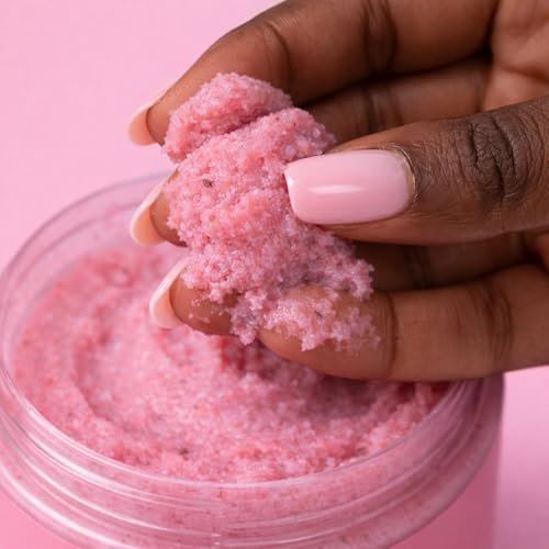 brii Exfoliating Pre Shave + Pre Wax Bikini Area Scrub – Gentle Bikini Line & Intimate Area Scrub for Razor Bumps, Ingrown Hairs & Dark Spots, Strawberry Sugar Pink, 7 oz Avelisse