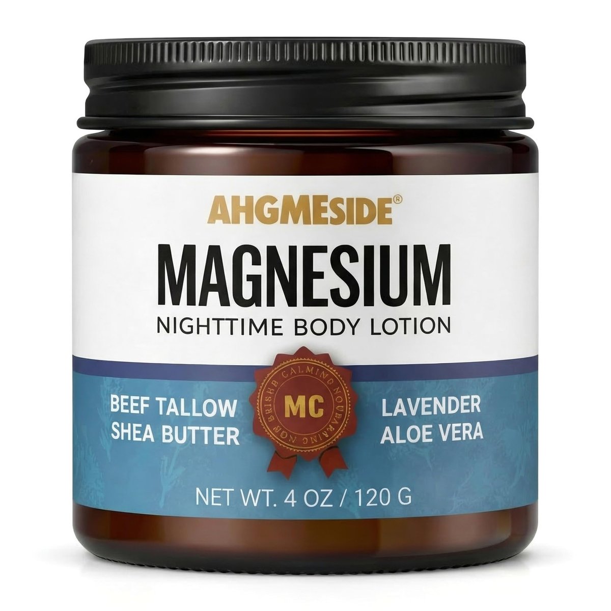 Ahgmeside Neuropathy Cream - Magnesium Nerve Relief Lotion for Feet, Hands, Legs & Toes, Fast-Absorbing Neuropathy Cream for Sleep, Relaxation & Soothing Comfort, Non-Greasy Body Butter, 4 oz Avelisse