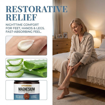 Ahgmeside Neuropathy Cream - Magnesium Nerve Relief Lotion for Feet, Hands, Legs & Toes, Fast-Absorbing Neuropathy Cream for Sleep, Relaxation & Soothing Comfort, Non-Greasy Body Butter, 4 oz Avelisse