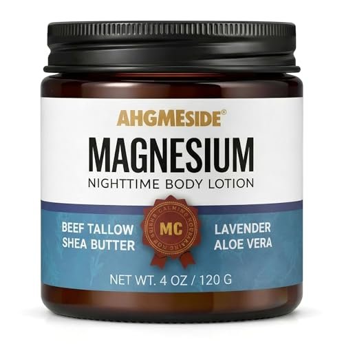 Ahgmeside Neuropathy Cream - Magnesium Nerve Relief Lotion for Feet, Hands, Legs & Toes, Fast-Absorbing Neuropathy Cream for Sleep, Relaxation & Soothing Comfort, Non-Greasy Body Butter, 4 oz Avelisse