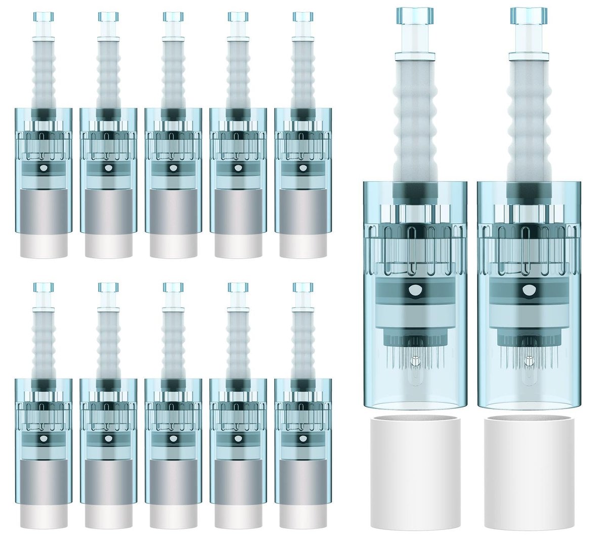 12-Pack Microneedling Pen Cartridges for Dr. Pen M8, M7S – 4x36Pin, 4x16Pin, 4xRound Nano – 0.25mm Replacement Tips for Home Use Avelisse