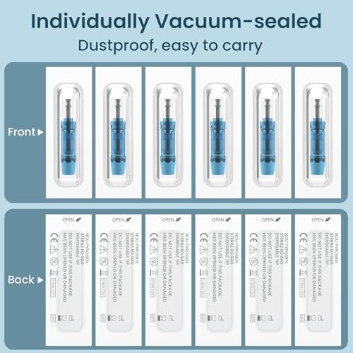 12Pcs Microneedling Pen Cartridges for Dr Pen M8S, A11, A8S, A9 – 0.25mm (4x36Pin, 4x18Pin, 4xRound Nano) – Home Use Avelisse