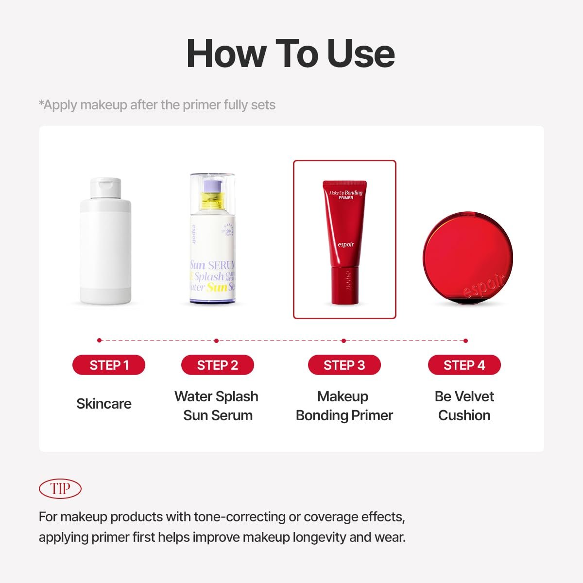 Espoir Bonding Primer for Makeup - Hydrating & Blurring Primer, Smooth Long-Lasting Makeup Base, Lightweight Non-Greasy Formula for Oily Skin, Vegan Korean Makeup, Festival Essentials, 1.25 Fl Oz Avelisse