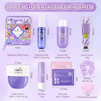 KIYTARBOO 11 Pcs Skin Care Set for Women - Complete Travel Size Spa Kit, Gift for Birthday, Teacher Appreciation, Valentine's Day, Mother's Day
