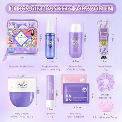 KIYTARBOO 11 Pcs Skin Care Set for Women - Complete Travel Size Spa Kit, Gift for Birthday, Teacher Appreciation, Valentine's Day, Mother's Day