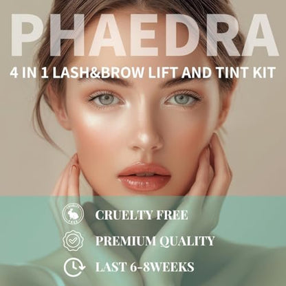 Lash Lift and Brow Lamination Kit - Professional 4-in-1 Perm Kit for Long-Lasting 6-8 Week Results - DIY or Salon Use - Black Avelisse