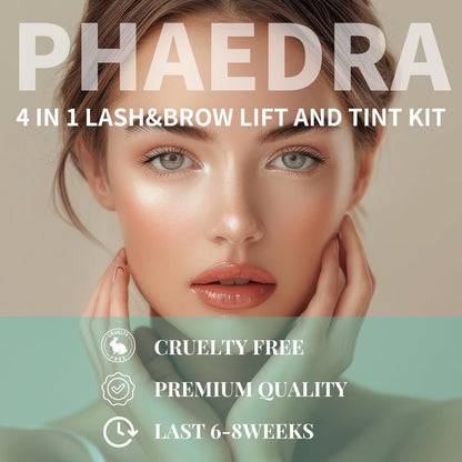 Lash Lift and Brow Lamination Kit - Professional 4-in-1 Perm Kit for Long-Lasting 6-8 Week Results - DIY or Salon Use - Black Avelisse