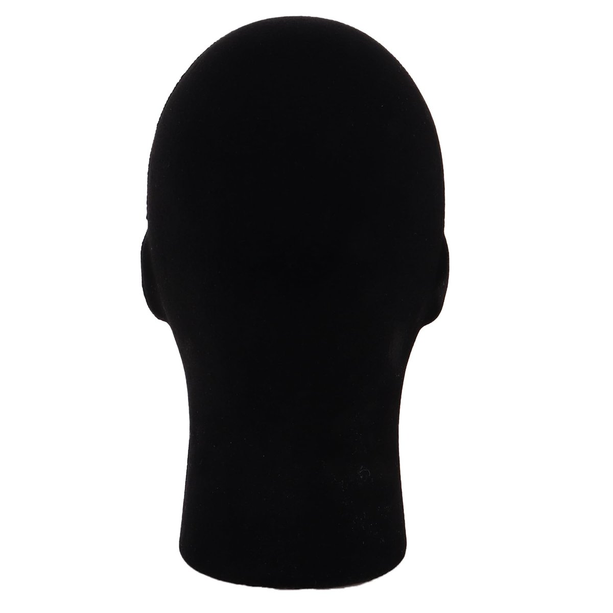MapofBeauty Black Velvet Foam Mannequin Head Male Display Stand - Styrofoam Wig Head for Styling and Display Avelisse
