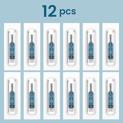 12-Pack 18-Pin Microneedling Pen Cartridges for Dr Pen M8S/A11/A8S/A9 – 0.25mm Needles for At-Home Use Avelisse
