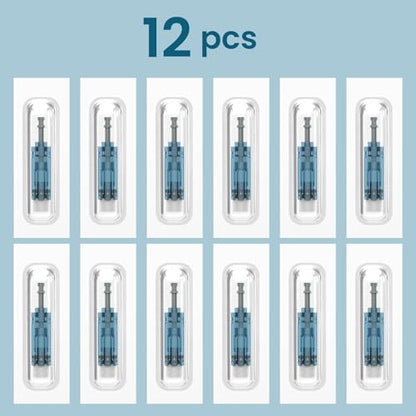 12-Pack 18-Pin Microneedling Pen Cartridges for Dr Pen M8S/A11/A8S/A9 – 0.25mm Needles for At-Home Use Avelisse