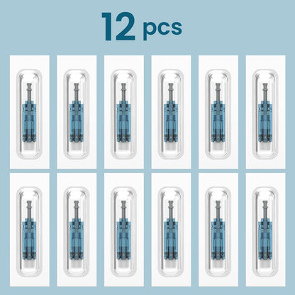 12-Pack 18-Pin Microneedling Pen Cartridges for Dr Pen M8S/A11/A8S/A9 – 0.25mm Needles for At-Home Use Avelisse