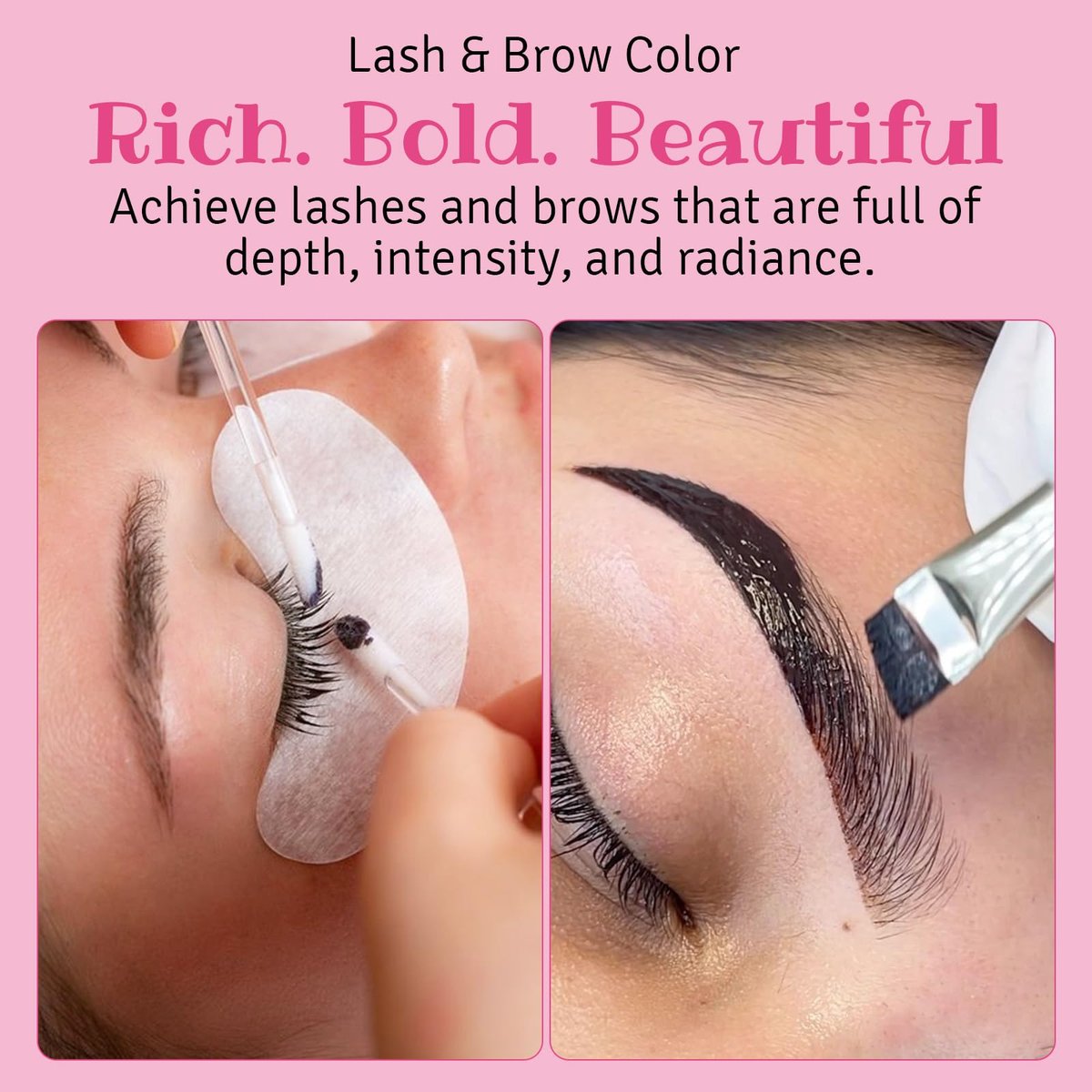 Lomansa 10ml Lash Color Kit - Black Voluminous Eyelash Dye, Easy-to-Use, Lasts 4 Weeks Avelisse