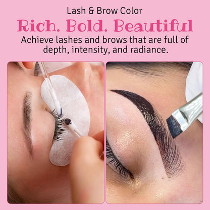 Lomansa 10ml Lash Color Kit - Black Voluminous Eyelash Dye, Easy-to-Use, Lasts 4 Weeks Avelisse