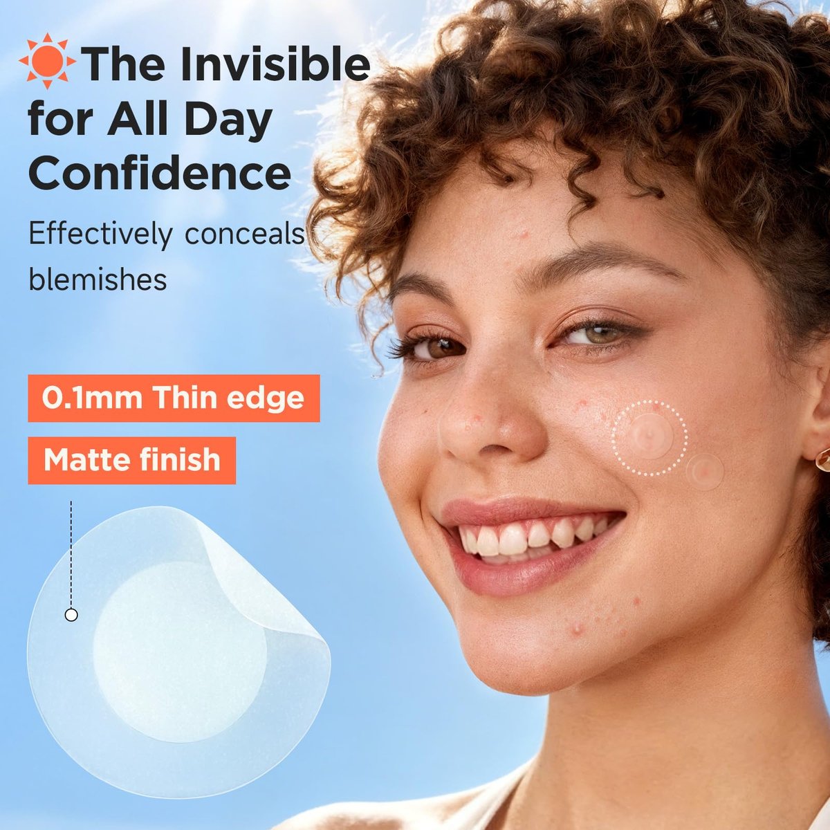 Glowpatch Pimple Patches for Face - 330 Invisible Acne Patches, Daytime Ultra Thin Spot Stickers & Original Hydrocolloid Zit Patch 4 Sizes for Overnight Care - görsel 6