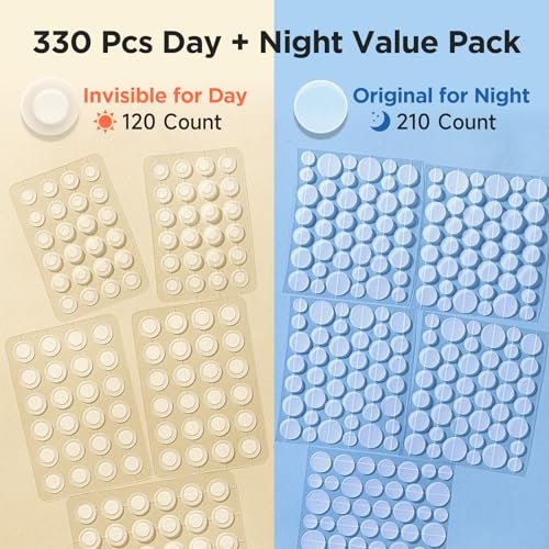 Glowpatch Pimple Patches for Face - 330 Invisible Acne Patches, Daytime Ultra Thin Spot Stickers & Original Hydrocolloid Zit Patch 4 Sizes for Overnight Care - görsel 9