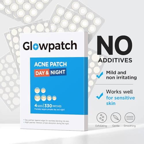 Glowpatch Pimple Patches for Face - 330 Invisible Acne Patches, Daytime Ultra Thin Spot Stickers & Original Hydrocolloid Zit Patch 4 Sizes for Overnight Care - görsel 15