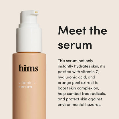 Hims Everyday Moisturizer for Men & Vitamin C Serum Duo - Lightweight Hydrating Face Moisturizer with Hyaluronic Acid and Shea Butter, Anti-Wrinkle Serum - 2 Fl Oz Total Avelisse