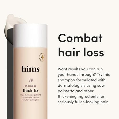 Hims Thick Fix Shampoo & Conditioner Set with Minoxidil 5% Topical Solution for Men - Hair Growth & Thickening Duo, Eucalyptus Scent Avelisse