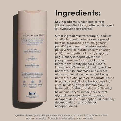 HERS Full Volume Shampoo & Conditioner Set for Women with Minoxidil 5% Topical Foam - Volumizing Hair Care & Regrowth Treatment, Coastal Cedar Citron, 2 x 6.4 oz + 2 oz - görsel 6