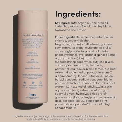 HERS Full Volume Shampoo & Conditioner Set for Women with Minoxidil 5% Topical Foam - Volumizing Hair Care & Regrowth Treatment, Coastal Cedar Citron, 2 x 6.4 oz + 2 oz - görsel 10