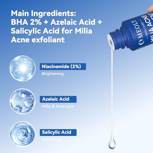 MEOLY Milia Remover Treatment Serum – BHA with Niacinamide for Milia & Acne, Advanced Exfoliant for Men and Women, 30 ML Avelisse