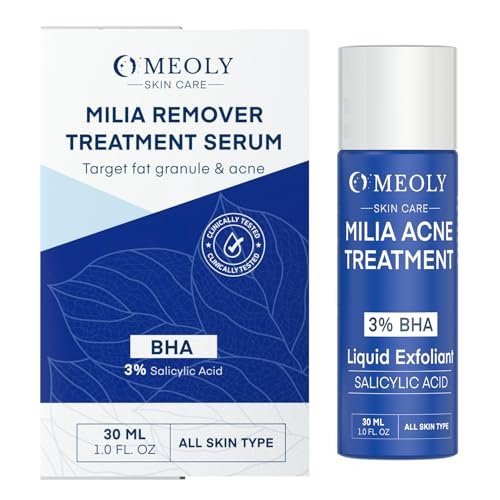 MEOLY Milia Remover Treatment Serum – BHA with Niacinamide for Milia & Acne, Advanced Exfoliant for Men and Women, 30 ML Avelisse