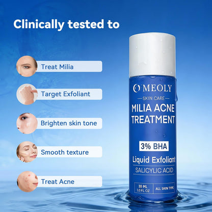 MEOLY Milia Remover Treatment Serum – BHA with Niacinamide for Milia & Acne, Advanced Exfoliant for Men and Women, 30 ML Avelisse