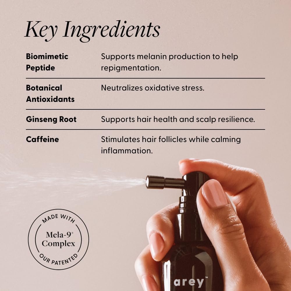 Arey To The Root Hair Serum – Anti-Grey Scalp Serum for Women & Men, Slows Grey Hair Growth & Preserves Pigment, Vegan & Oil-Free (3-Month Supply) Avelisse