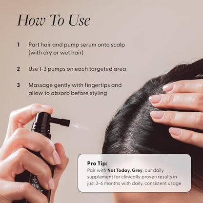 Arey To The Root Hair Serum – Anti-Grey Scalp Serum for Women & Men, Slows Grey Hair Growth & Preserves Pigment, Vegan & Oil-Free (3-Month Supply) Avelisse