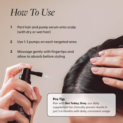 Arey To The Root Hair Serum – Anti-Grey Scalp Serum for Women & Men, Slows Grey Hair Growth & Preserves Pigment, Vegan & Oil-Free (3-Month Supply) Avelisse