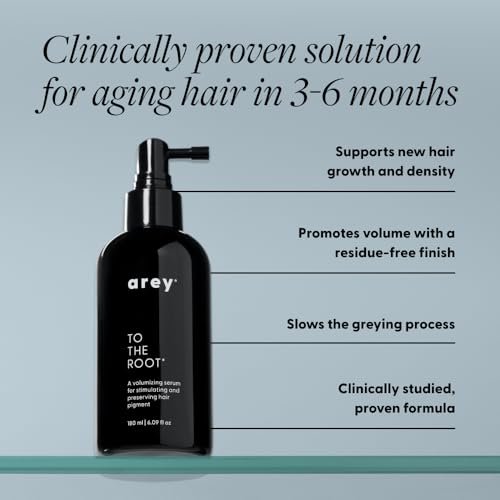 Arey To The Root Hair Serum – Anti-Grey Scalp Serum for Women & Men, Slows Grey Hair Growth & Preserves Pigment, Vegan & Oil-Free (3-Month Supply) Avelisse
