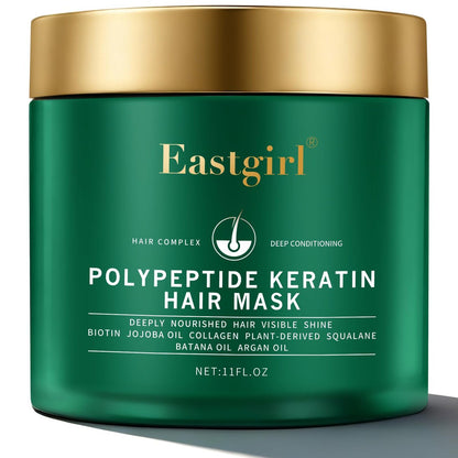 Eastgirl Collagen Hair Mask - Deep Conditioning 4-Protein Repair with Moroccan & Jojoba Oils, Panax Ginseng for Dry Damaged Frizzy Hair, Nourish & Strengthen, 11 fl oz Avelisse