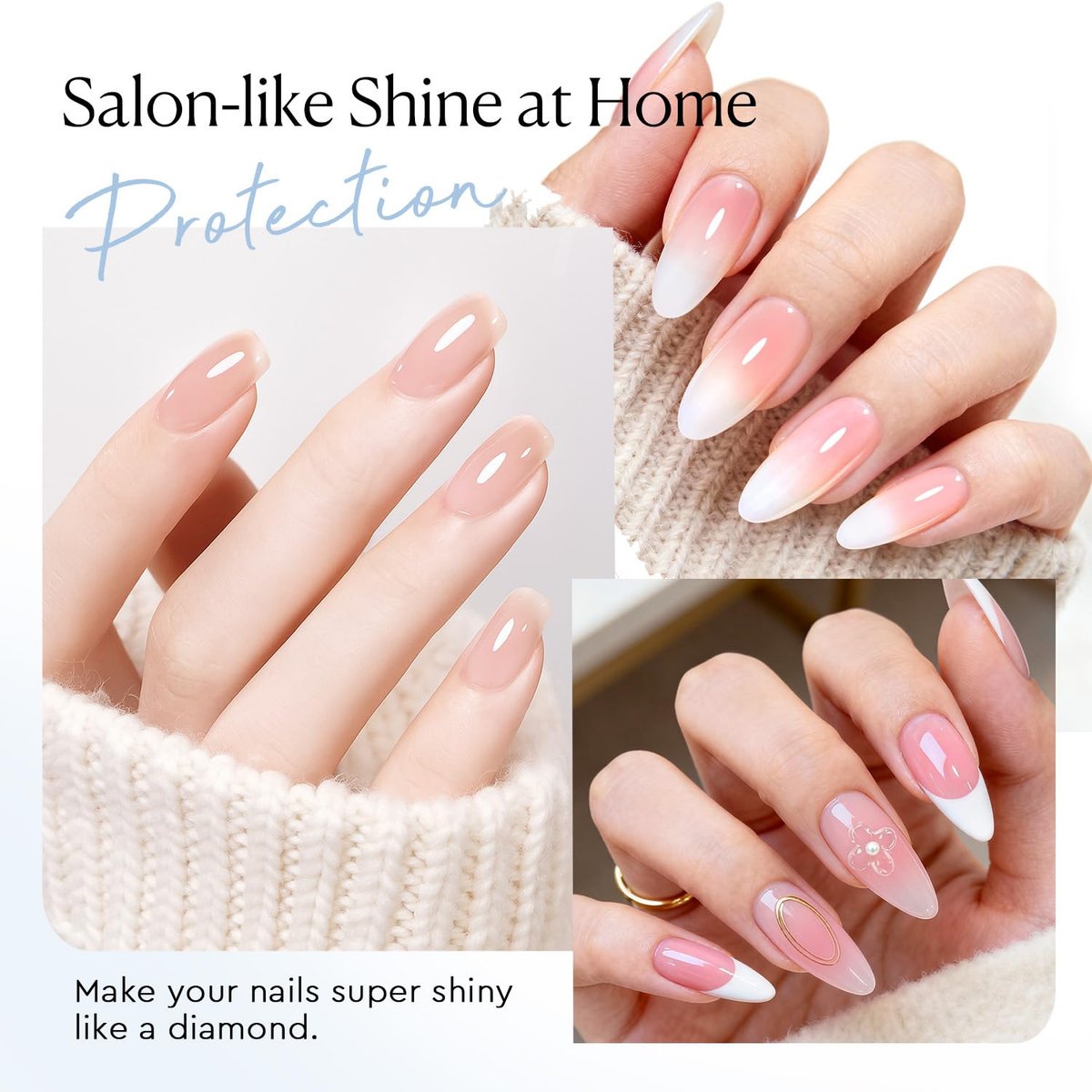 AZUREBEAUTY Instant Dry Top Coat – Quick Dry Clear Nail Polish Top Coat, High Gloss Shine, Chip Resistant, Smooth Finish - görsel 10
