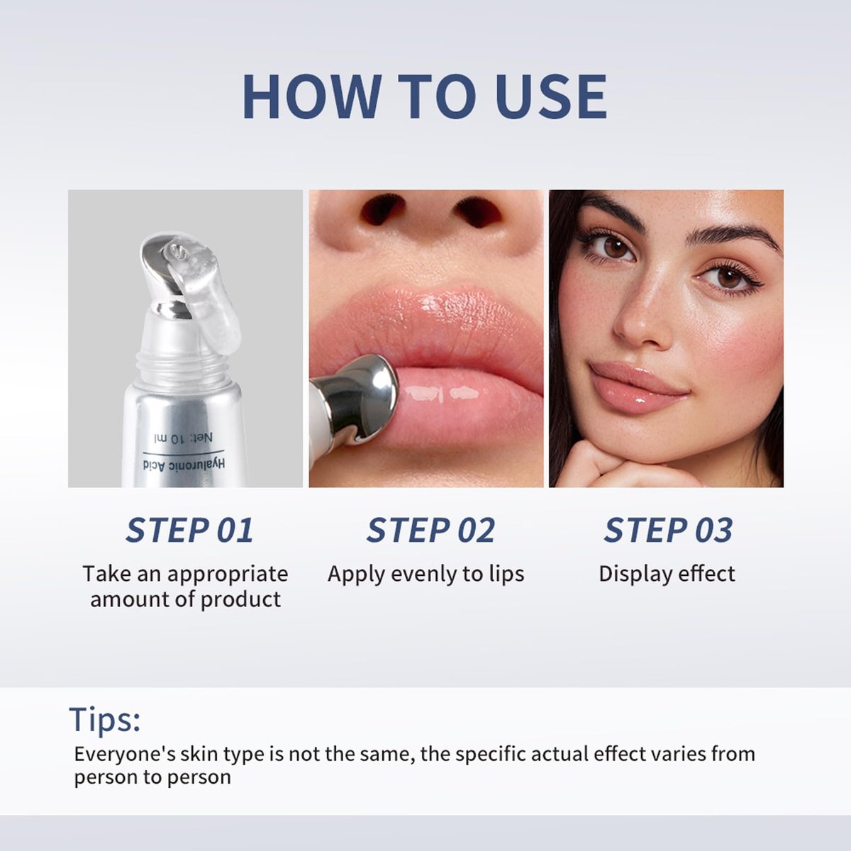 Lip Volumizer Plumper Serum with Hyaluronic Acid – Deep Hydration for Fuller Lips, Day & Night Moisture Lip Treatment, Smooth Non-Sticky Lip Balm, 0.34 fl.oz Avelisse