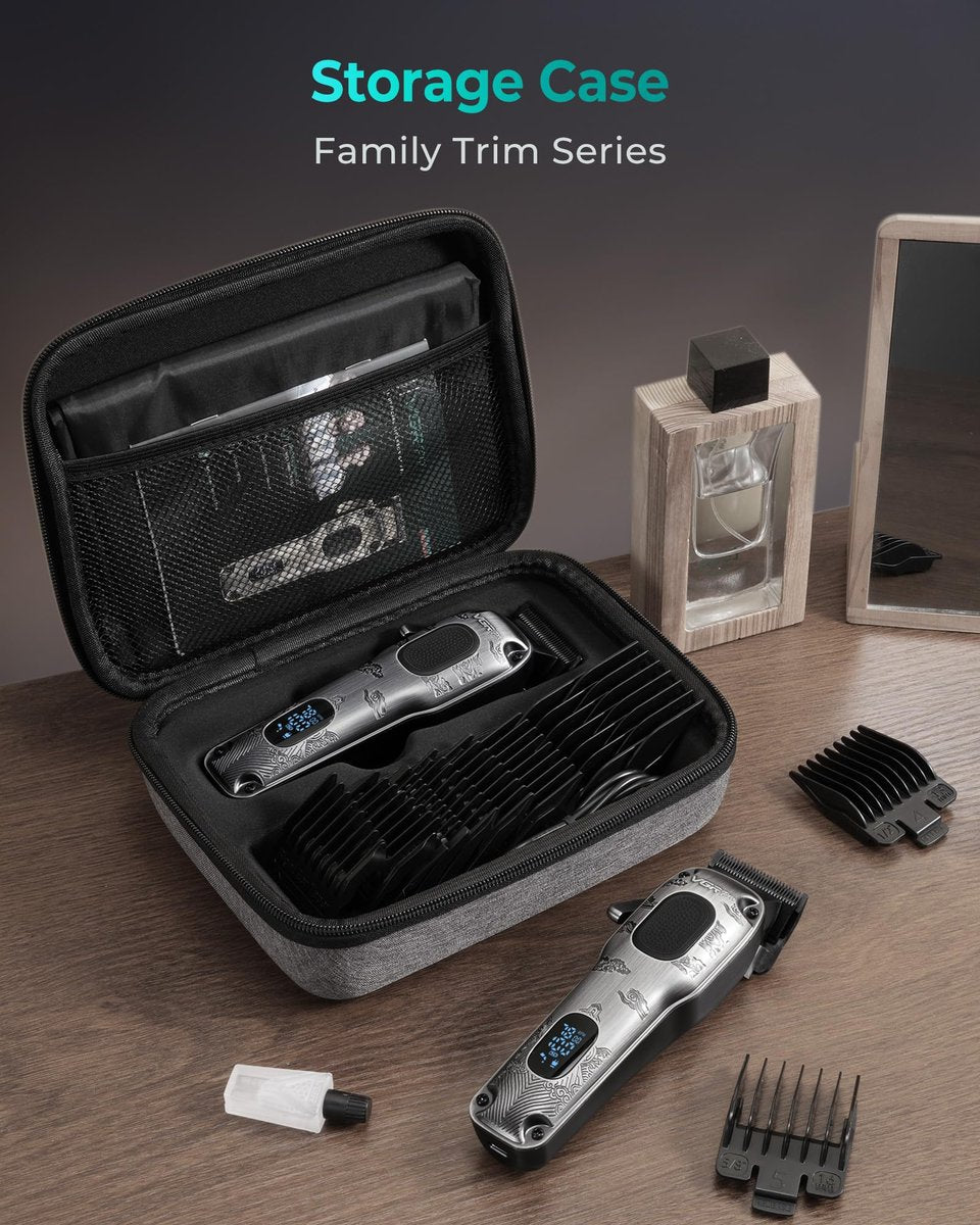VGRPRO Professional Hair Clippers for Men - Cordless & Corded Barber Clippers with LED Display, Metal Body, Travel Case - Electric Grooming Kit for Home & Salon Use Avelisse